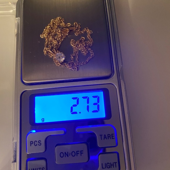 14KT DIAMOND PENDANT NECKLACE YG .25CT G-H SI2 DIAMOND SOLITARE 18" 14KT CHAIN - Picture 3 of 5